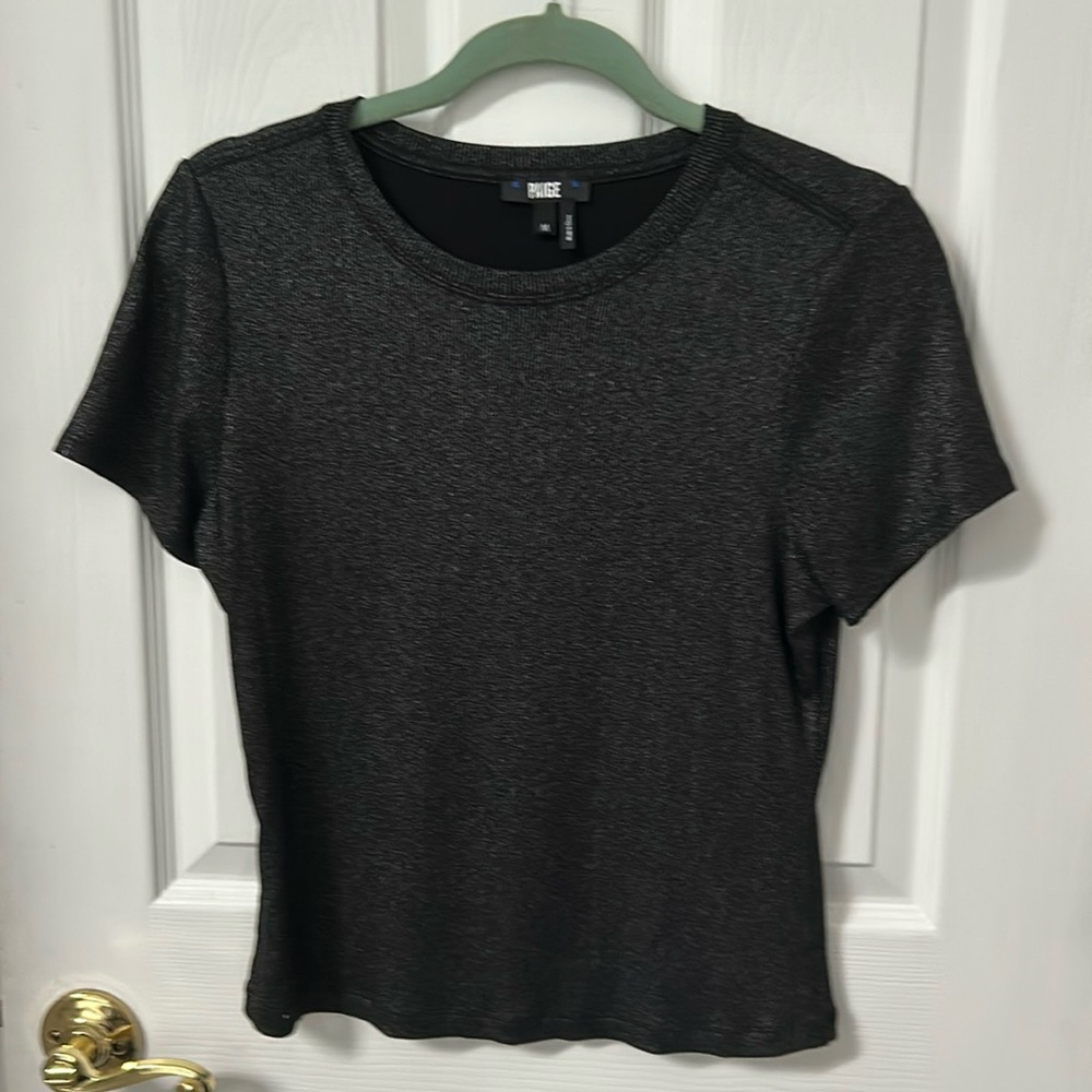 Paige Sz M black metallic shirt